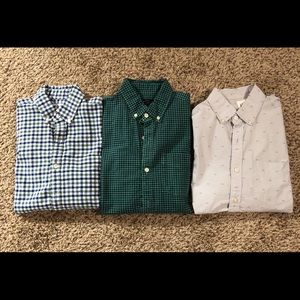 3 Men’s button down long sleeve shirts size XS